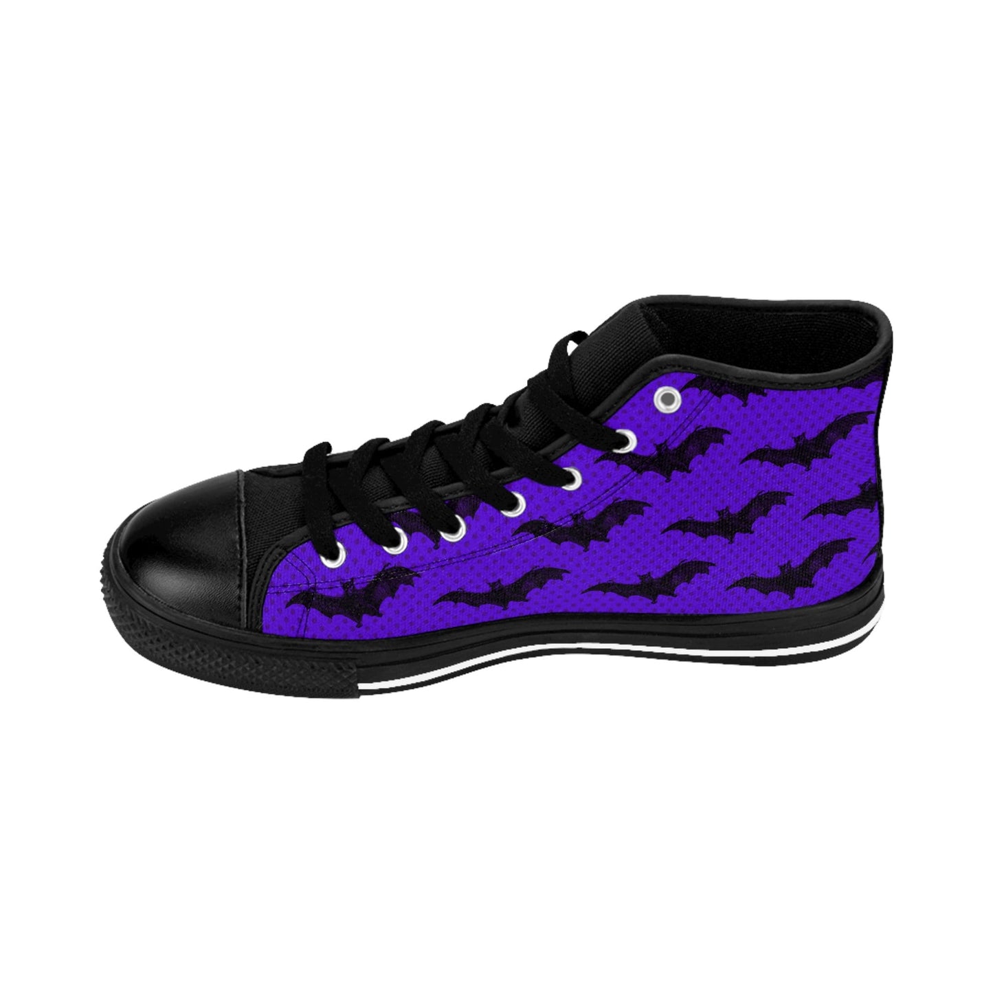 Purple Bats Gothic High Top Sneakers