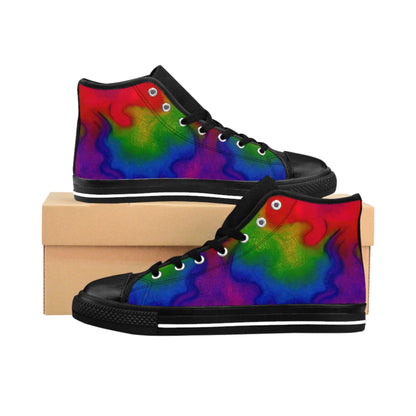 Rainbow Fire High Top Sneakers