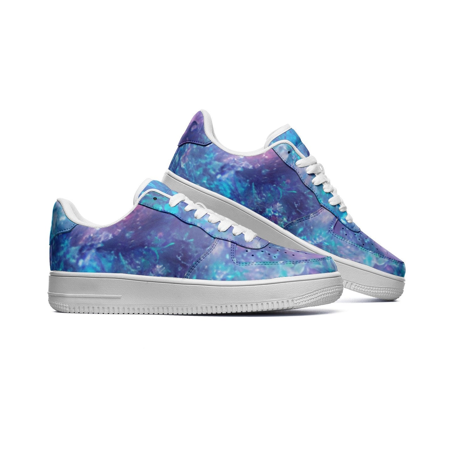 Saphire Galaxy Low Top Leather Sneakers