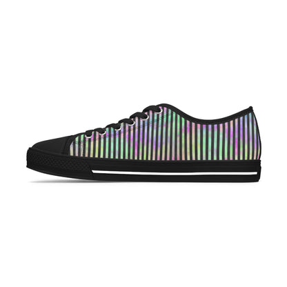 Rainbow Micro Pin Stripe Low Top Sneakers