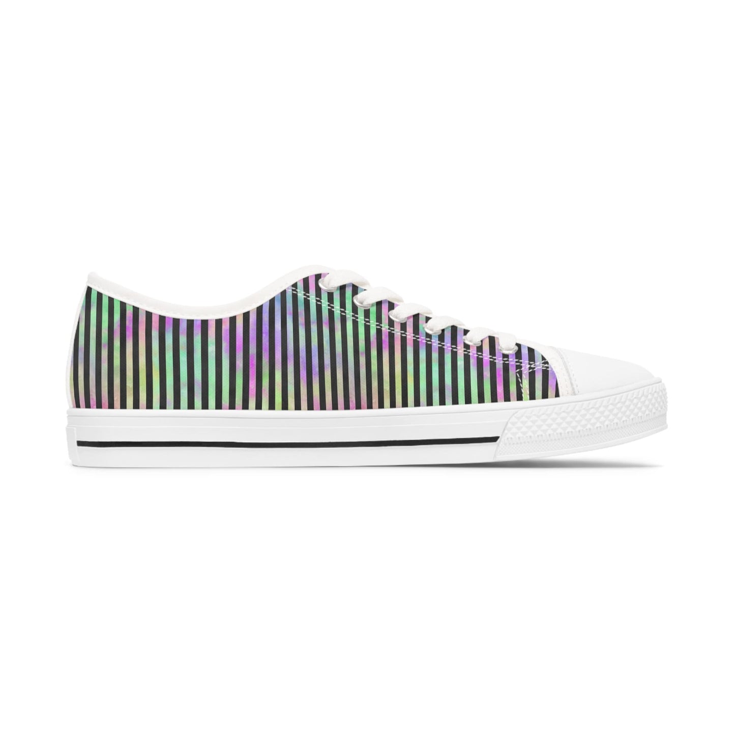 Rainbow Micro Pin Stripe Low Top Sneakers