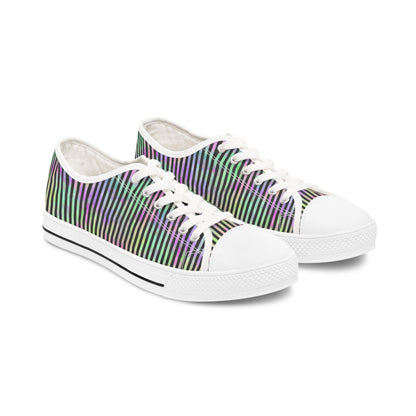 Rainbow Micro Pin Stripe Low Top Sneakers