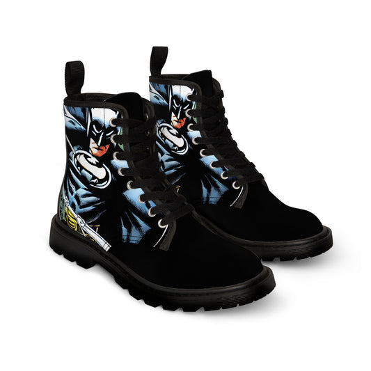 Mens Fit Superhero Batman Comic Canvas Boots