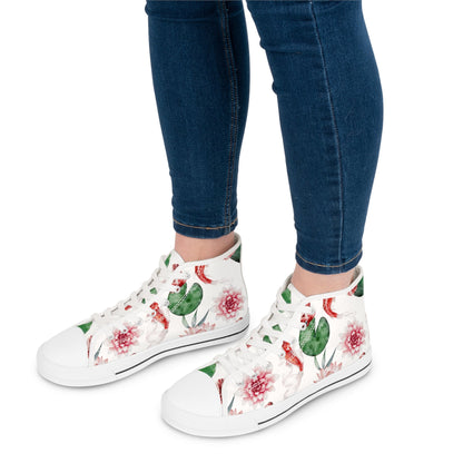 Cherry Blossom Koi Lilypad High Top Sneakers