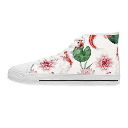 Cherry Blossom Koi Lilypad High Top Sneakers