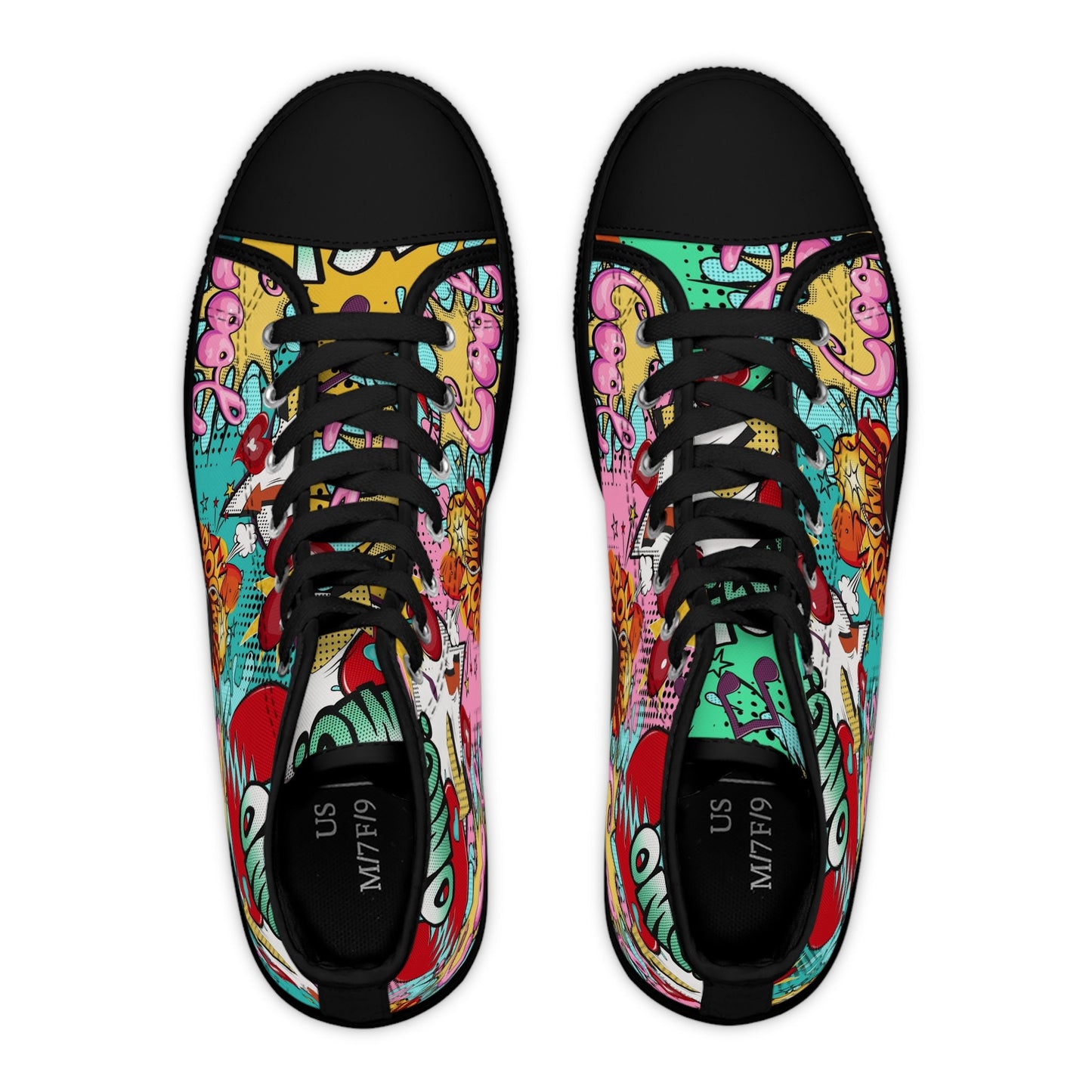 Popart Cherry Boom Multicolor Comic book High Top Sneakers