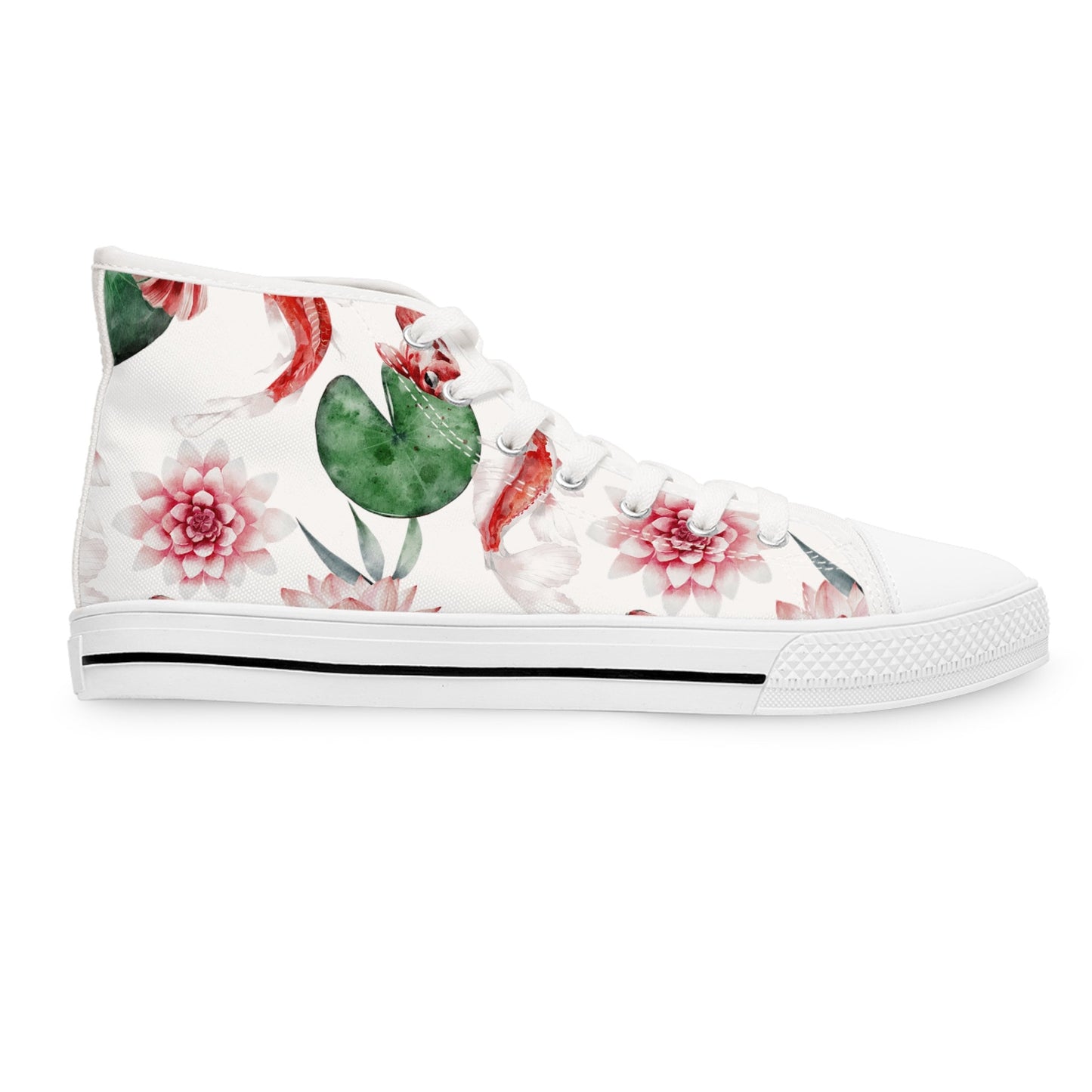 Cherry Blossom Koi Lilypad High Top Sneakers