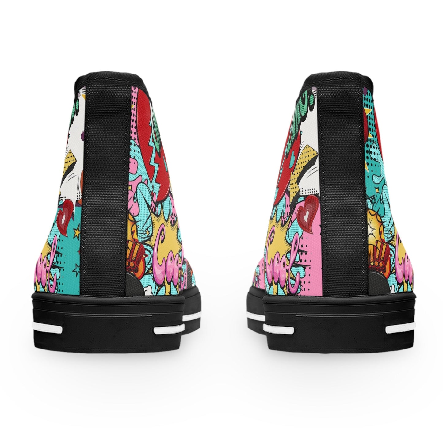 Popart Cherry Boom Multicolor Comic book High Top Sneakers