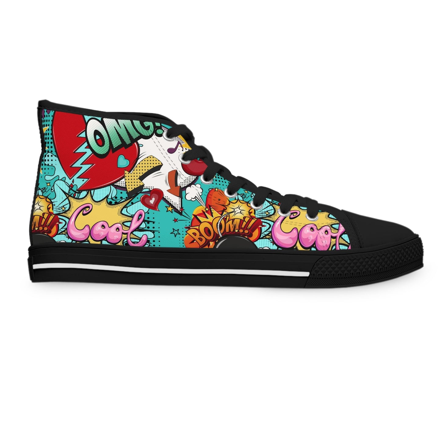 Popart Cherry Boom Multicolor Comic book High Top Sneakers