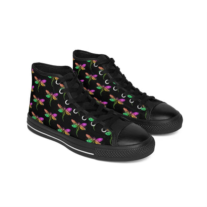 Black Rainbow Dragonfly High Top Sneakers