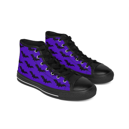 Purple Bats Gothic High Top Sneakers