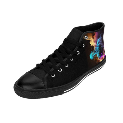 Black Rainbow Smoke Clouds High Top Sneakers