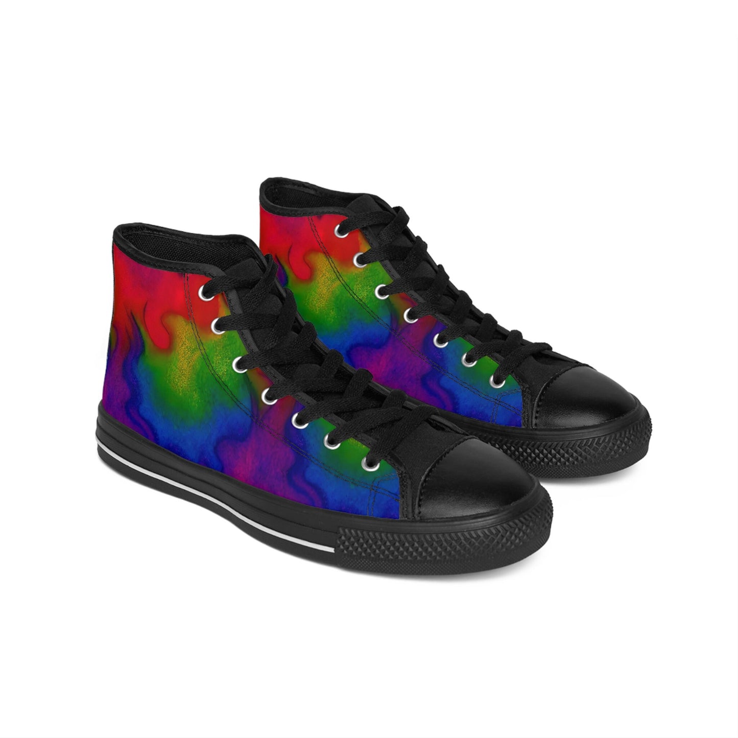 Rainbow Fire High Top Sneakers