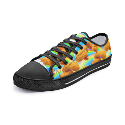 Chicken Nuggets Rainbows Low Top Canvas Shoes