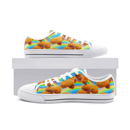 Chicken Nuggets Rainbows Low Top Canvas Shoes