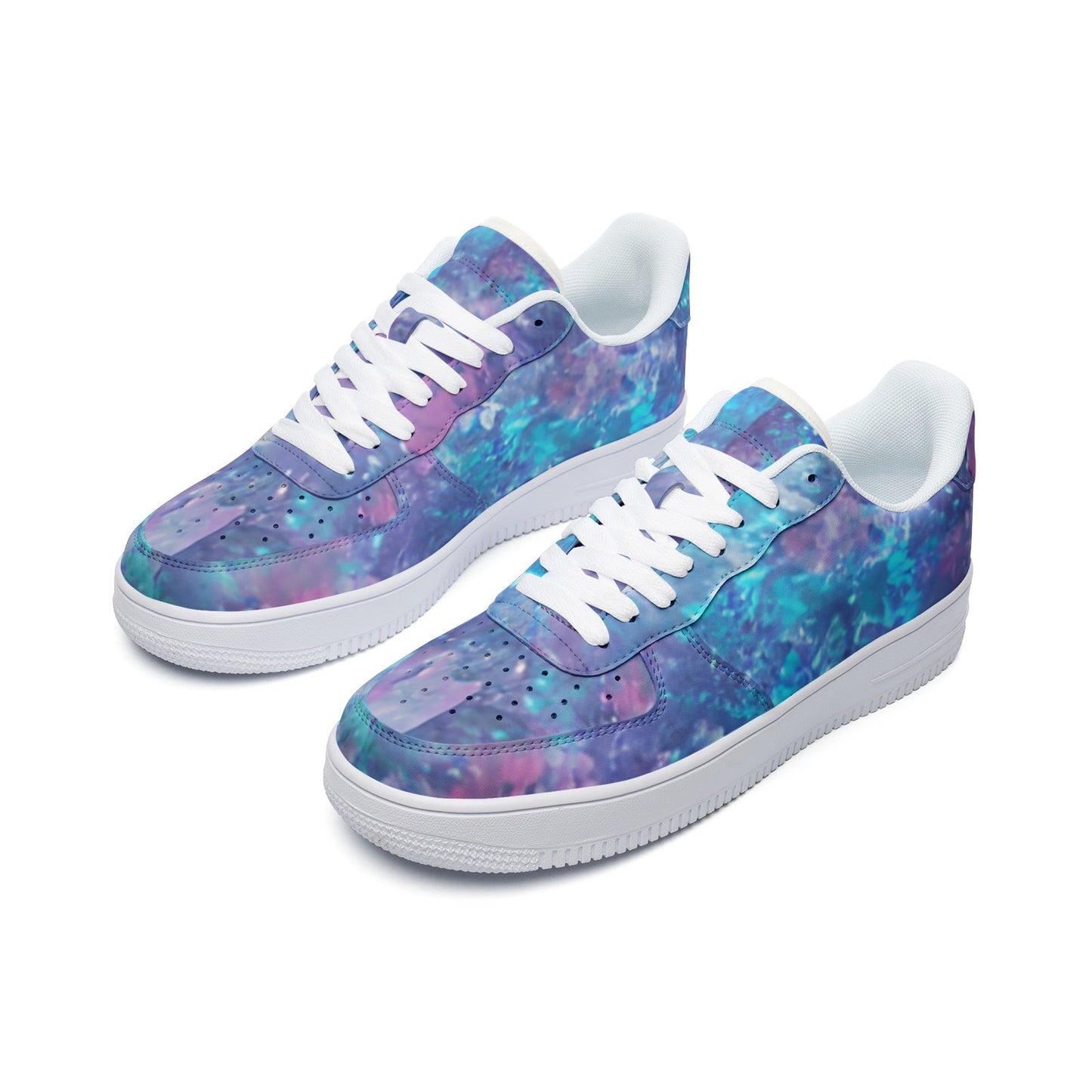 Saphire Galaxy Low Top Leather Sneakers