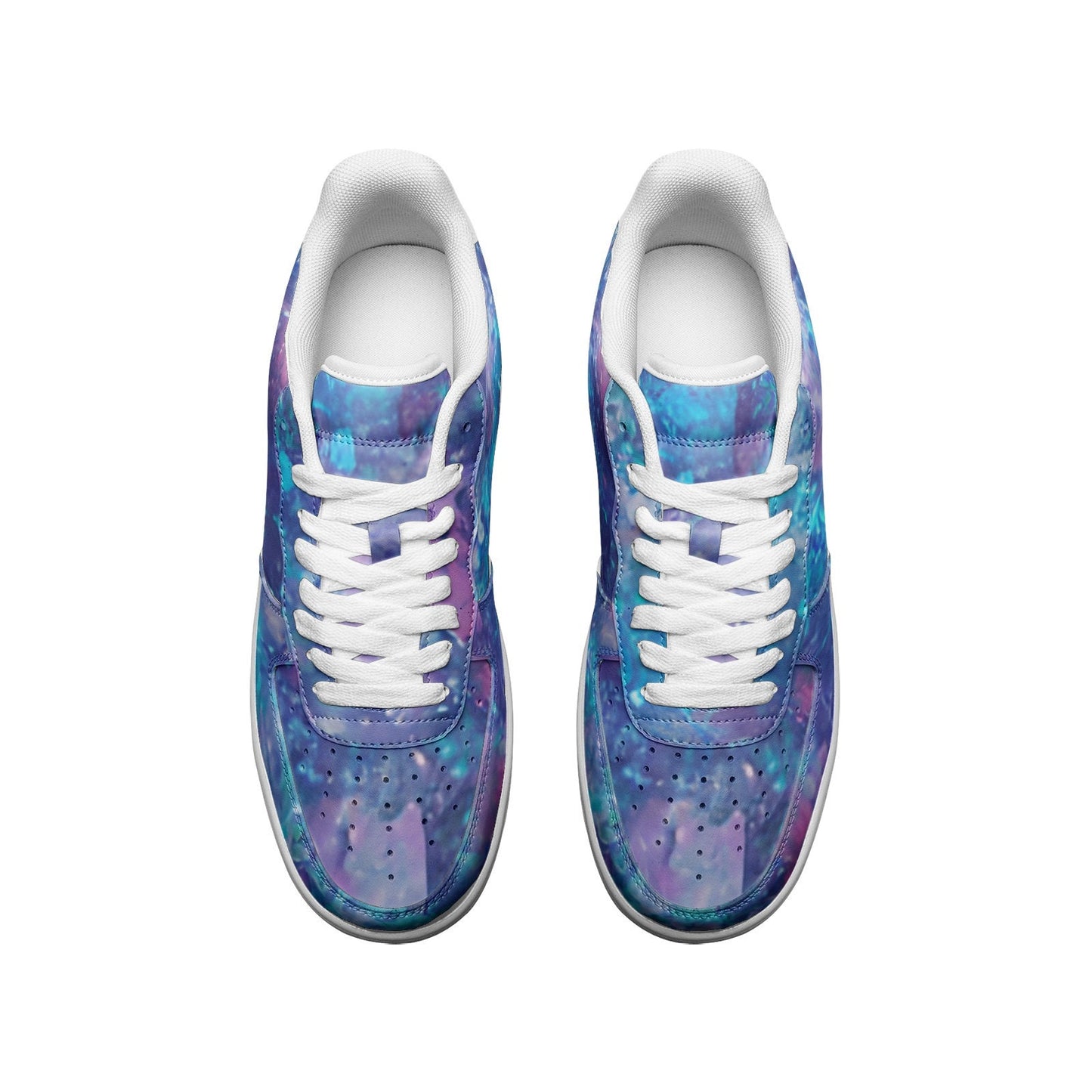 Saphire Galaxy Low Top Leather Sneakers